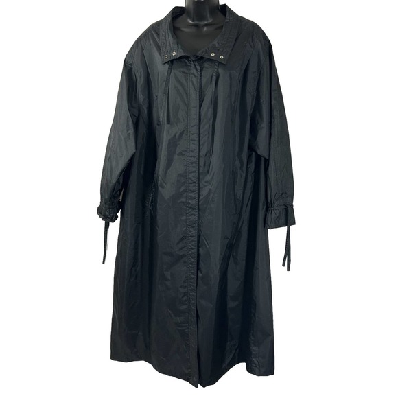 Aurora International Jackets & Blazers - Aurora International Miss Abbmoor Raincoat Womens 24w Black Trench Pockets